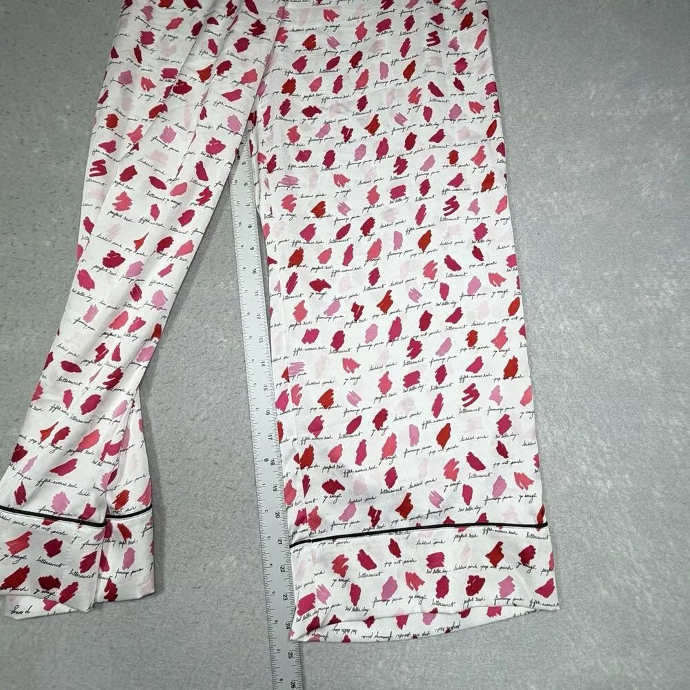 Kate Spade Synthetic Lipstick Cropped Pajamas Set Women’s Size 1